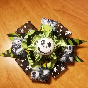2/$20 Neon Green Jack Skellington bow